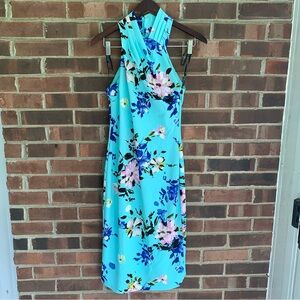 Rachel Rachel Roy High Neck Floral MIDI Dress Women’s Small NWOT